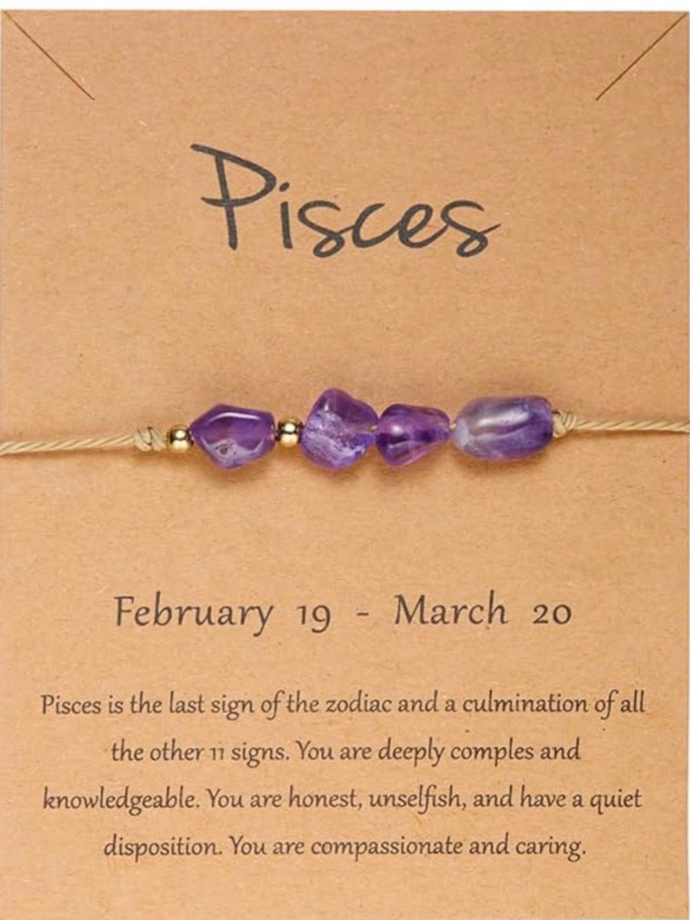 Pisces Zodiac Beaded Bracelet ♓️